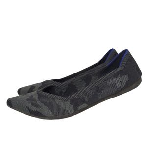 Rothy's The Point Gray Camo Flats. Size 8.5